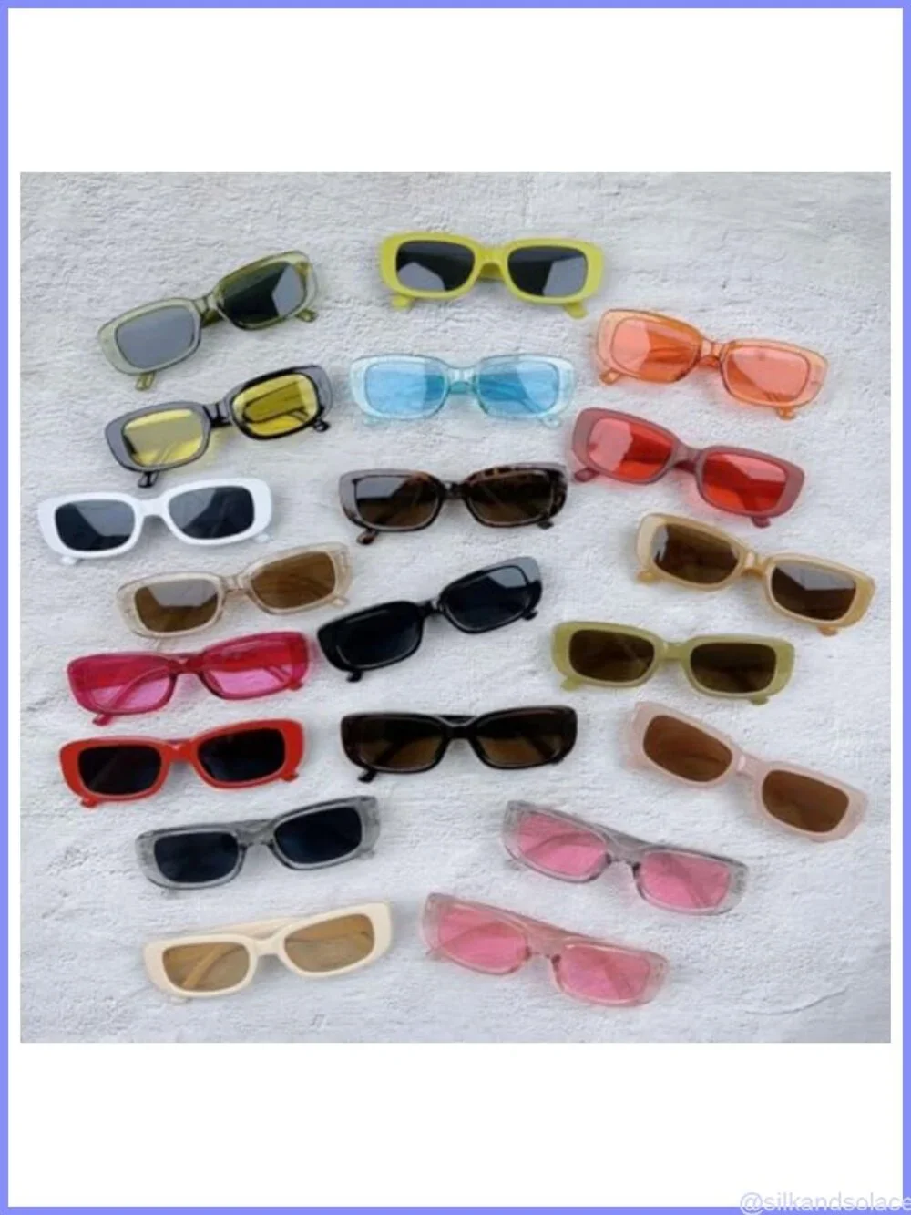 Retro Rectangle Sunglasses UV400 Polarized Full Frame Unisex Y2K 90s Style